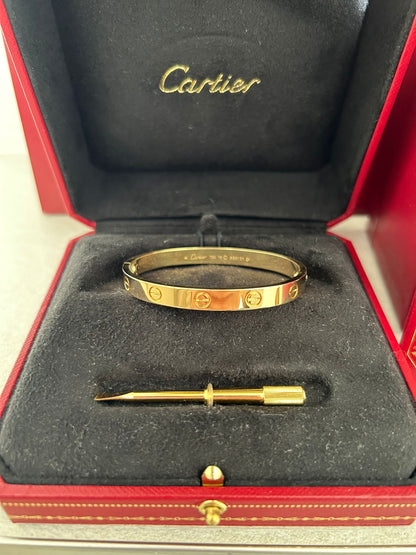 Cartier Love Armreif - Gelbgold, Gr. 16 - Fullset