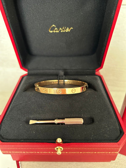 Cartier Love Armreif - Rosegold, Gr. 17 - Fullset